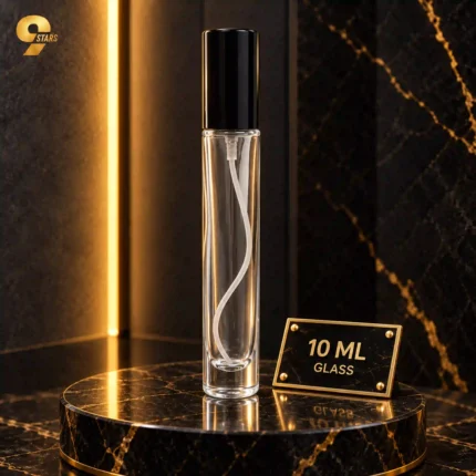 10 ML Glass Bottle Black Cap